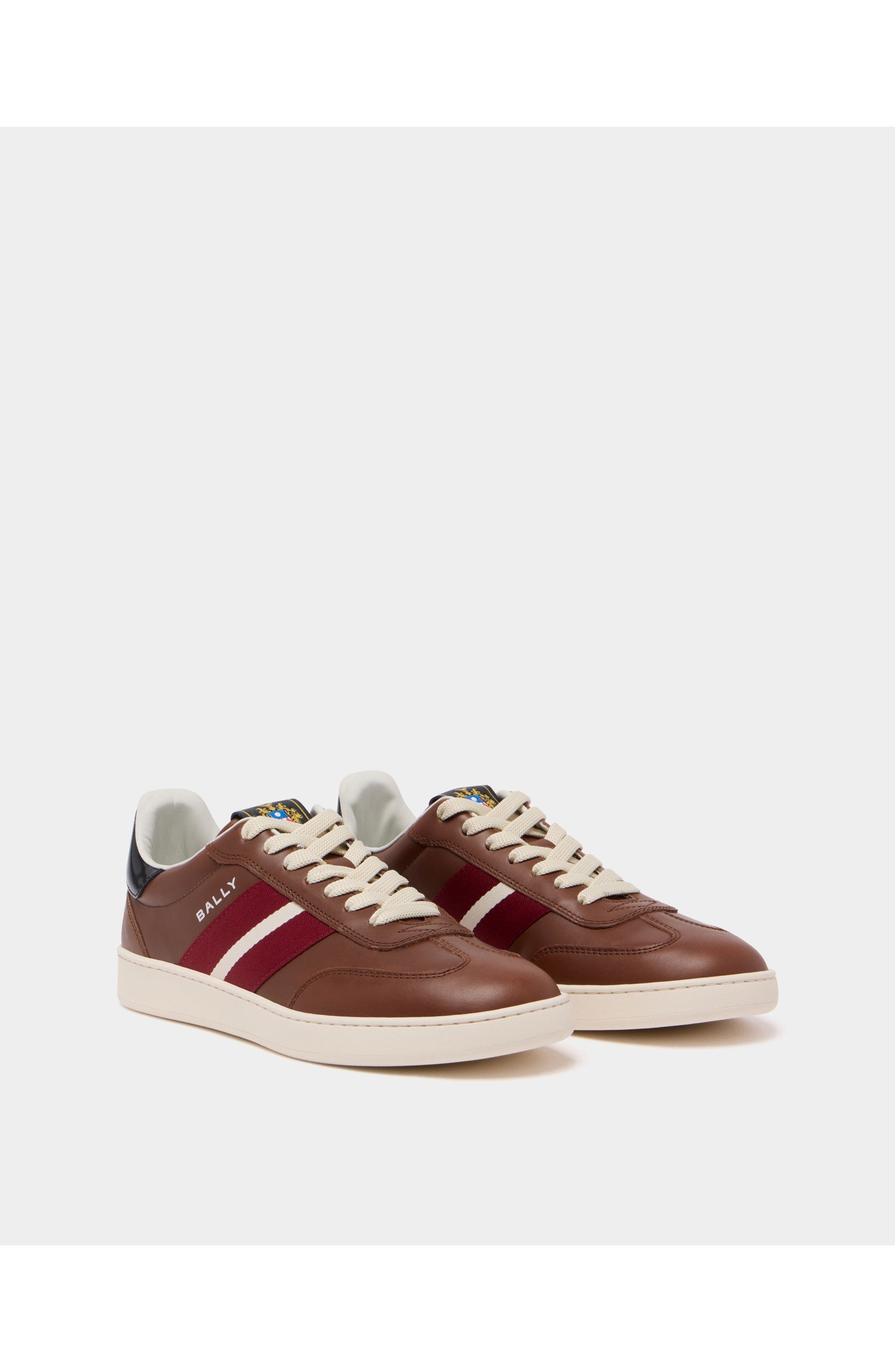 Bally Retro Crest Sneaker in Leather, Alternate, color, 