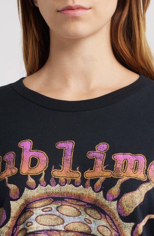 Merch Traffic Sublime Long Beach Cotton Graphic T-shirt In Black