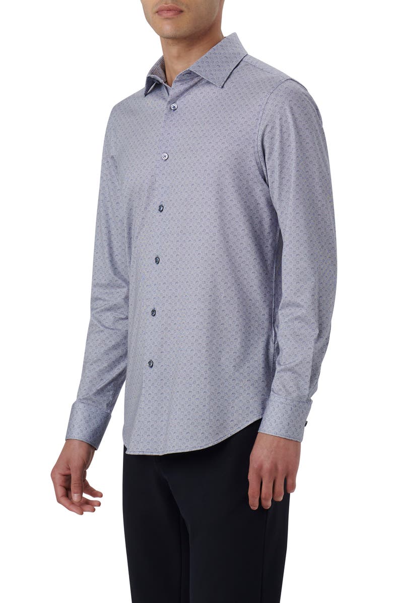 Bugatchi James OoohCotton<sup>®</sup> Geometric Floral Button-Up Shirt, Alternate, color,