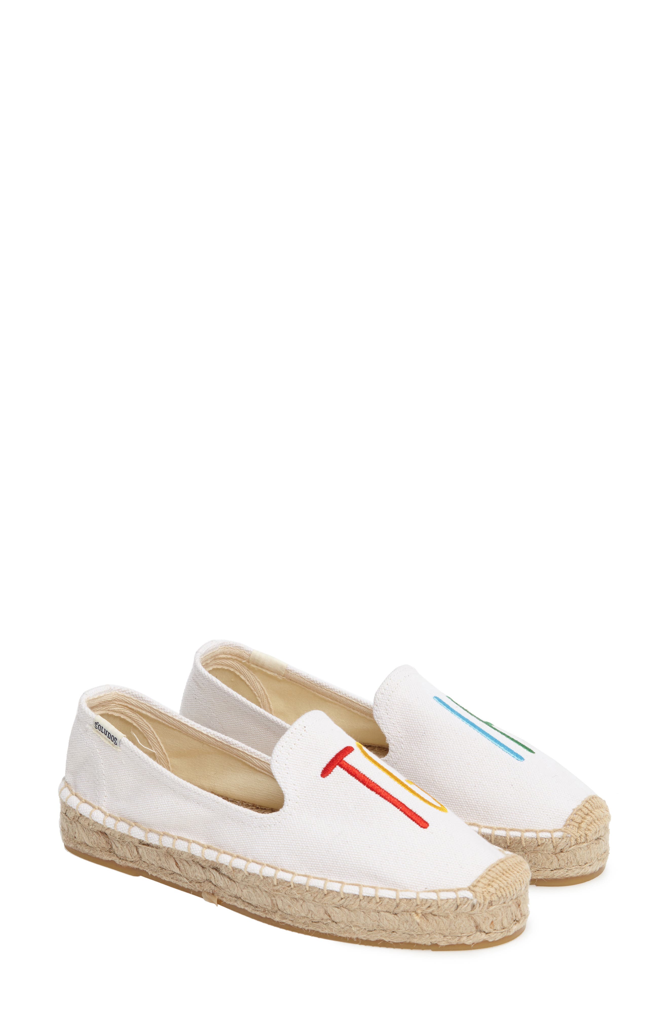 Soludos x ASHKAHN TGIF Embroidered Platform Espadrille, Alternate, color, 
