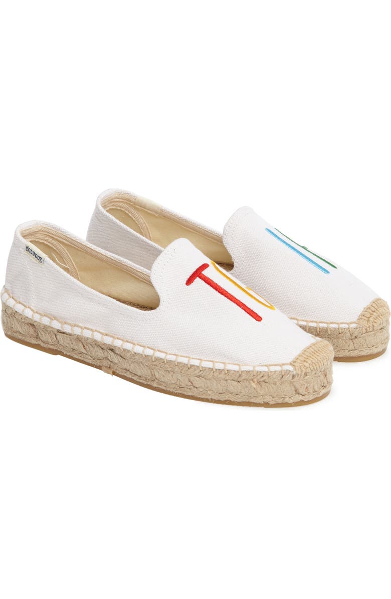 Soludos x ASHKAHN TGIF Embroidered Platform Espadrille, Alternate, color,