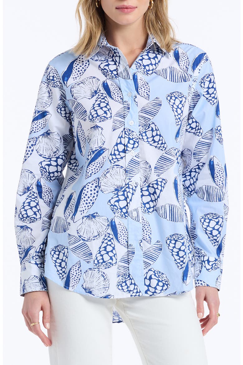 Carrie Long Sleeve Woven Shirt, Main, color, BLUE