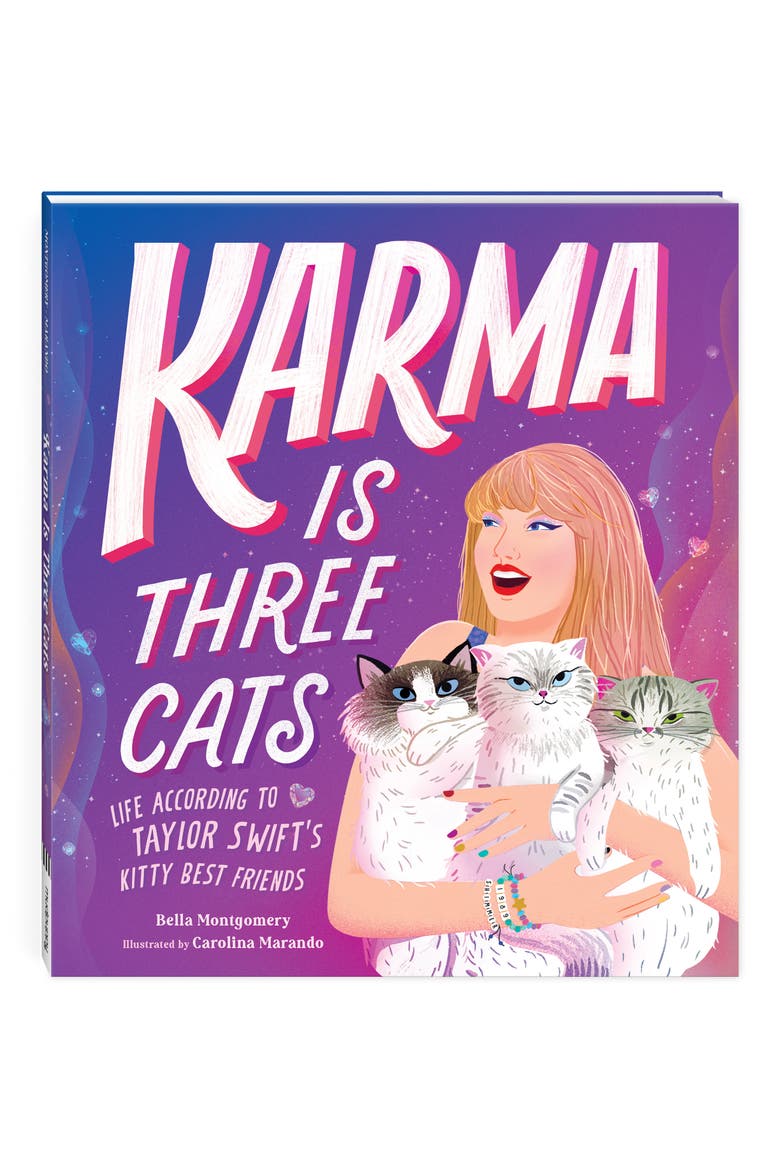 'Karma Is Three Cats' Picture Book, Main, color, MULTI