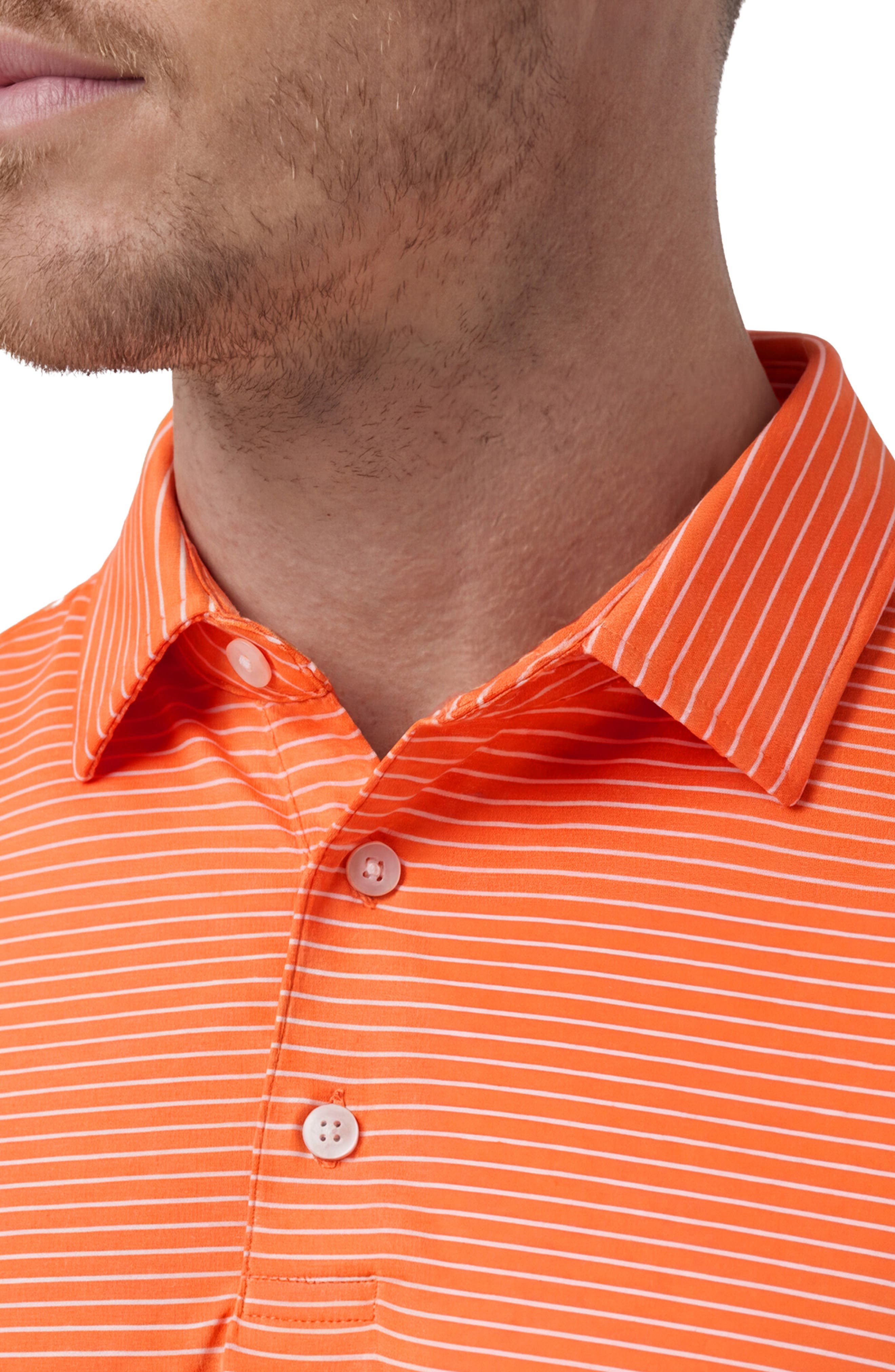 Versa Trim Fit Stripe Performance Polo - image 2