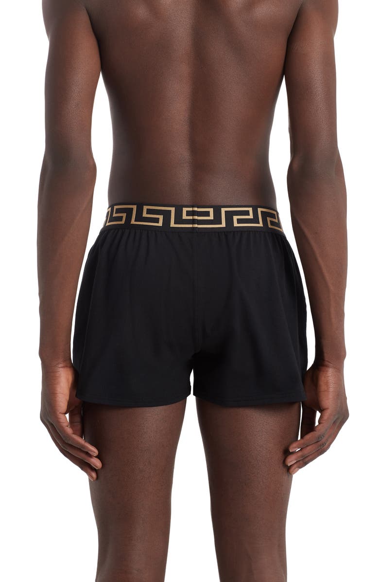 Versace Greca Border Boxers, Alternate, color, Black