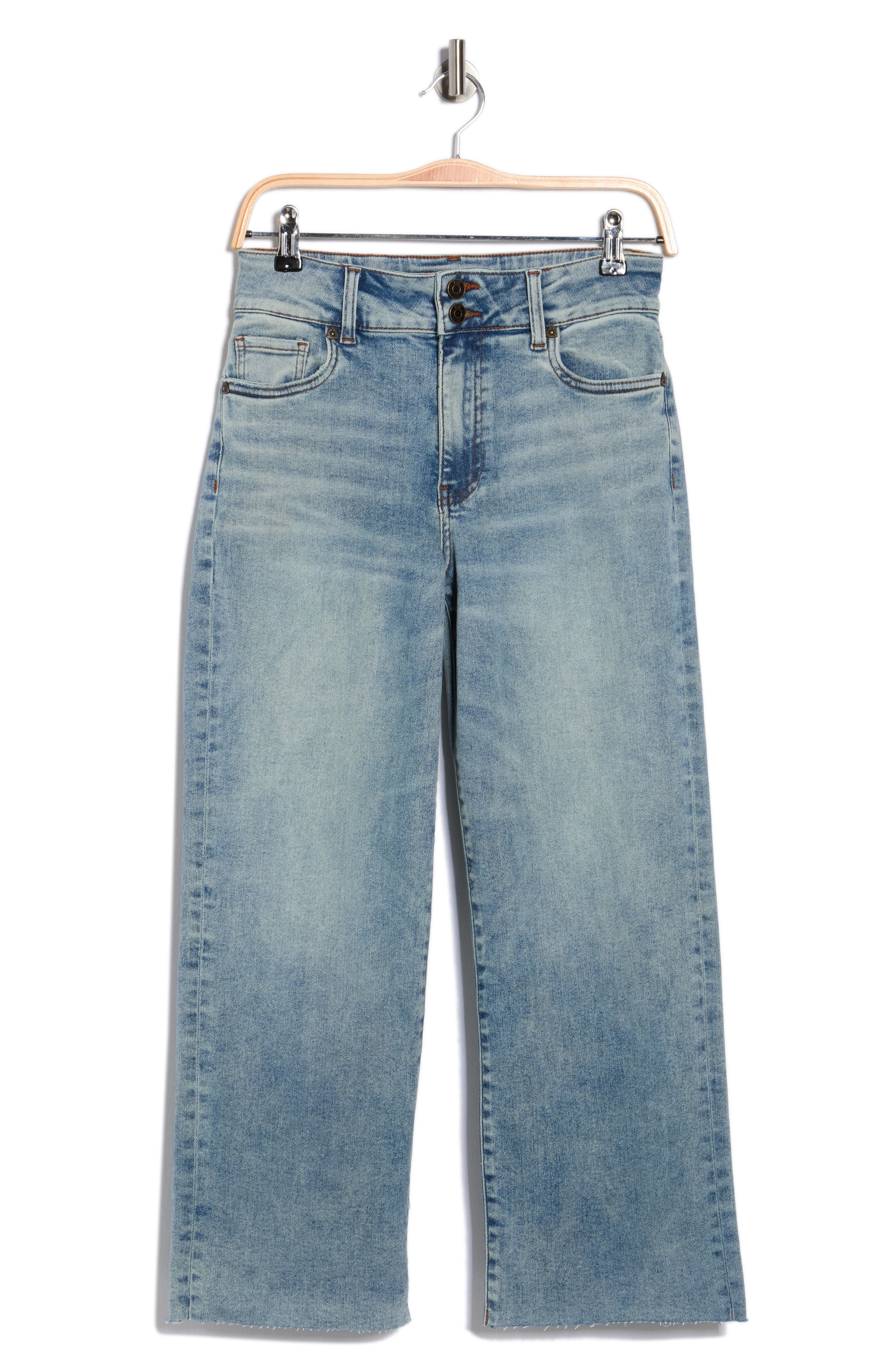KUT from the Kloth Lucy High Waist Crop Wide Leg Jeans