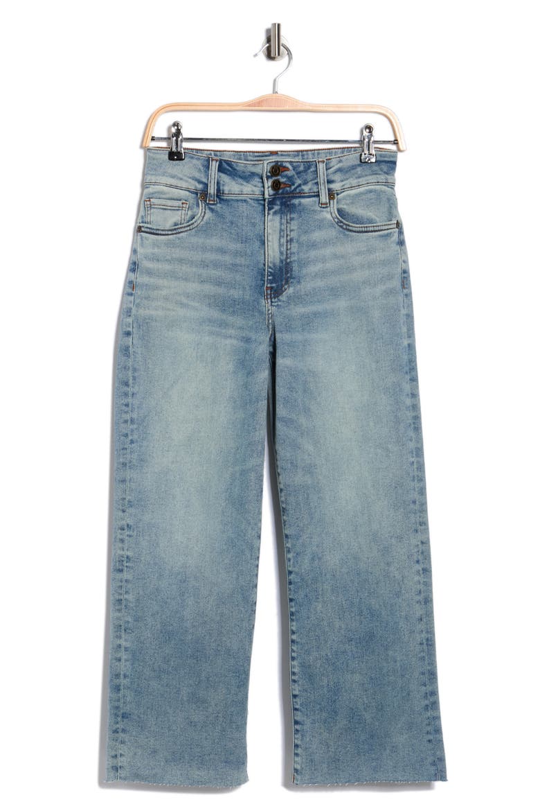 Lucy High Waist Crop Wide Leg Jeans, Alternate, color, SNOWDROP