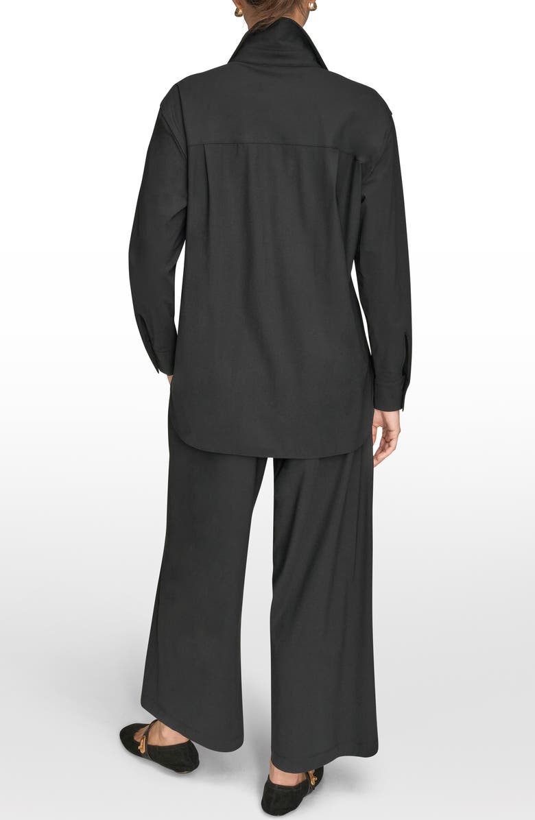 Donna Karan New York Front Button Shirt, Alternate, color, Black