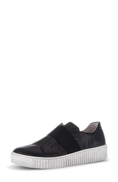 Gabor 33.336 Slip-on Platform Sneaker In Black