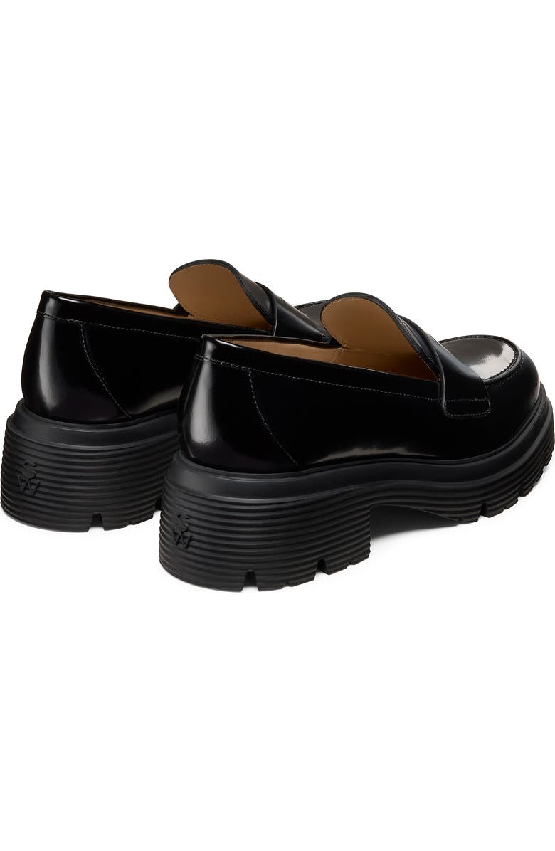 Stuart Weitzman Hudson Lite Lugged Platform Penny Loafer, Alternate, color, Black