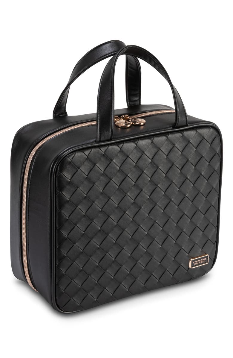 Stephanie Johnson Belize Raven Martha Large Briefcase Cosmetics Case, Alternate, color, Black