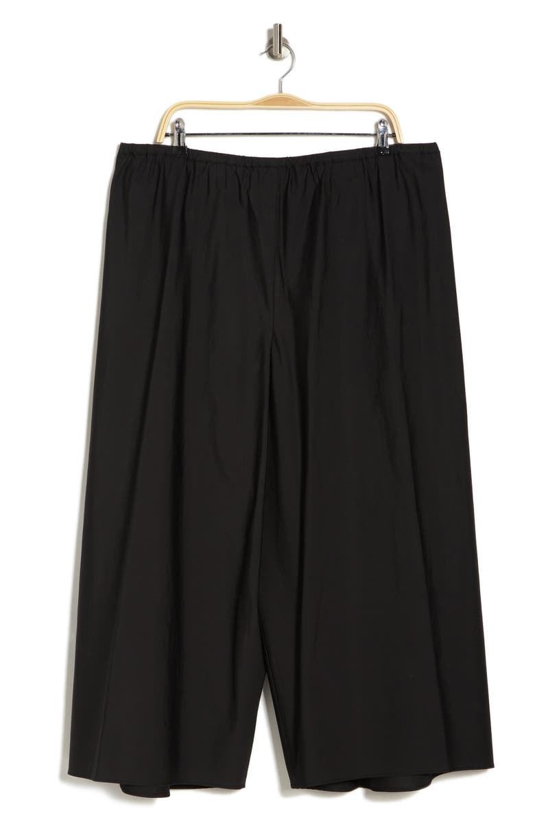 Vince Poplin Bias Cotton Culottes, Alternate, color, Black