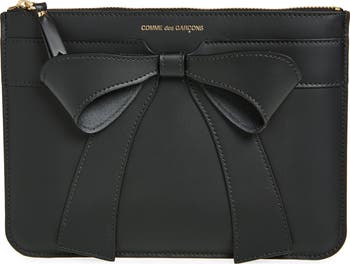 Comme des Garçons Wallets Big Bow Leather Zip Pouch | Nordstrom