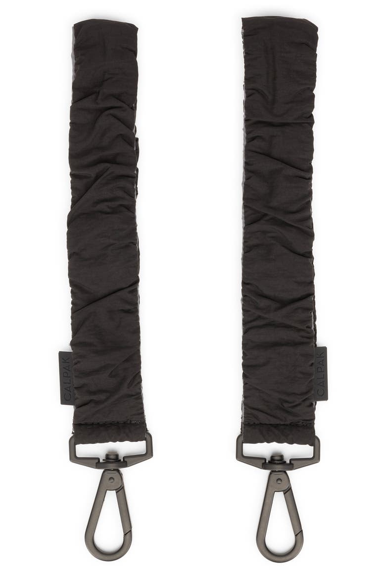 Set of 2 Stroller Straps, Main, color, BLACK