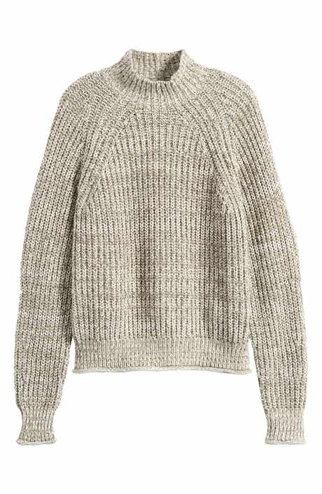 Madewell Marled Cotton Mock Neck Sweater