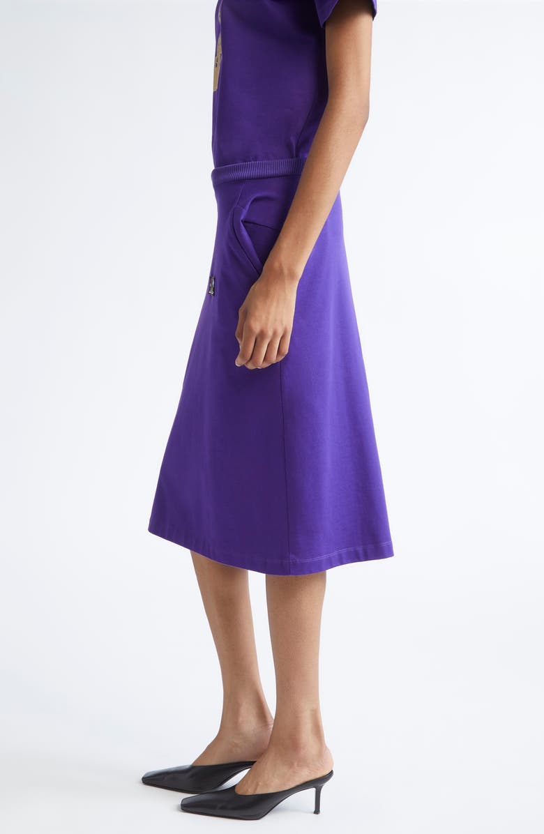 JULIE KEGELS Johanna J.K. Finance Label Jersey Pencil Skirt, Alternate, color, Purple