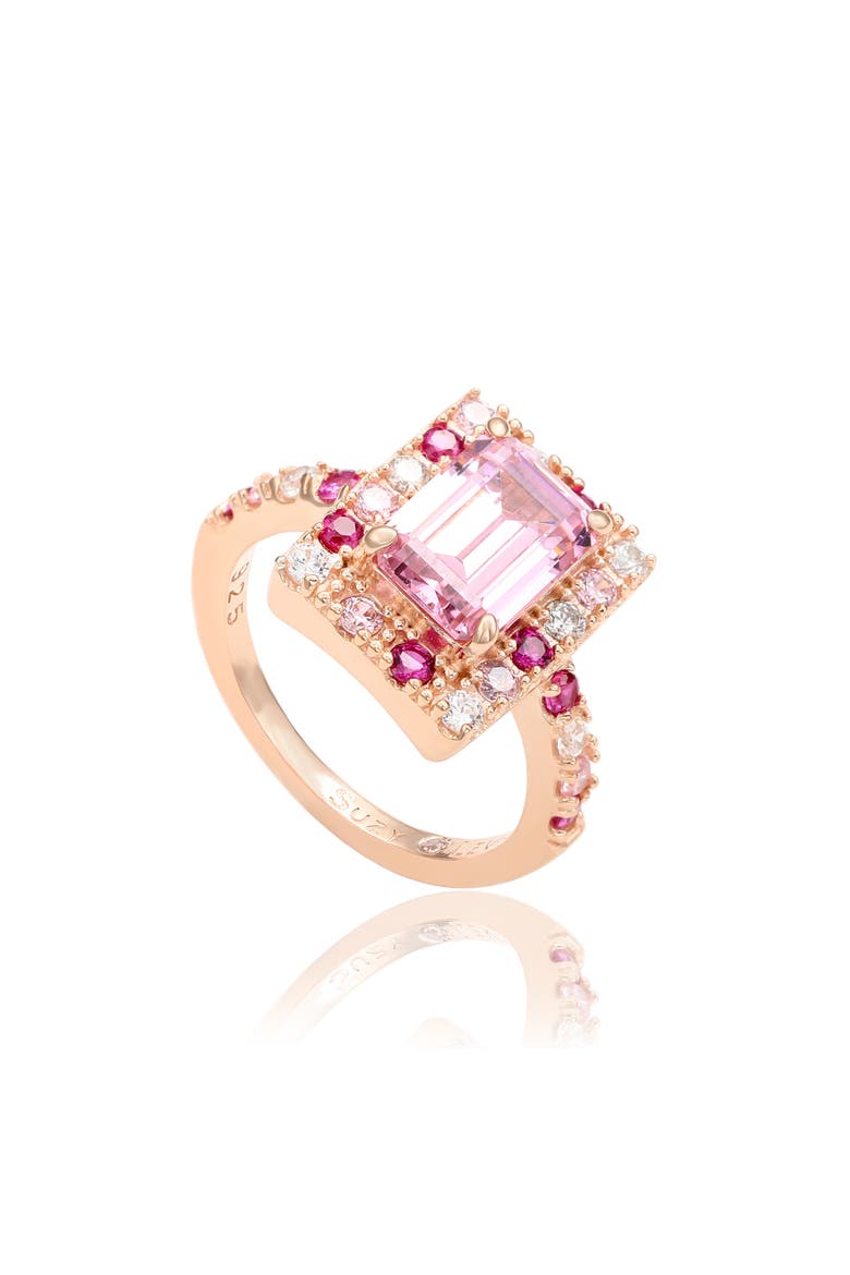 Mixed Pink Cubic Zirconia Ring, Main, color, PINK