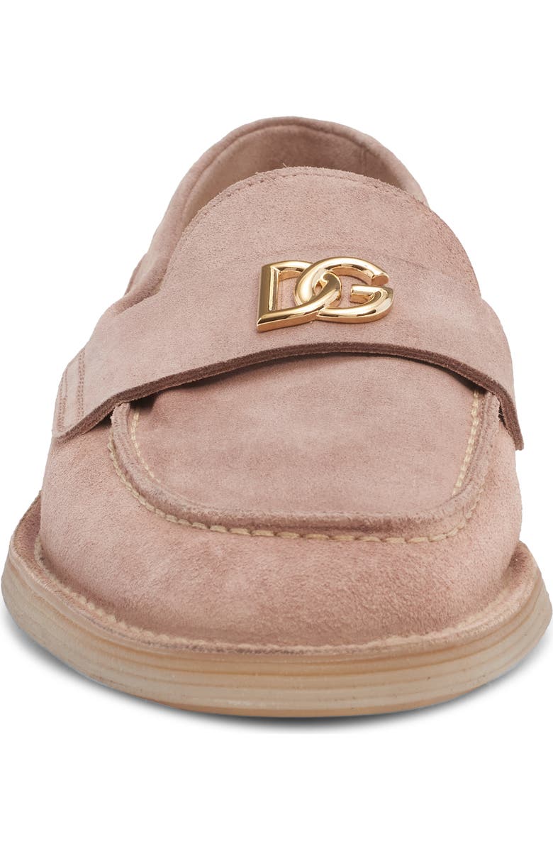 Dolce&Gabbana Logo Suede Loafer, Alternate, color,