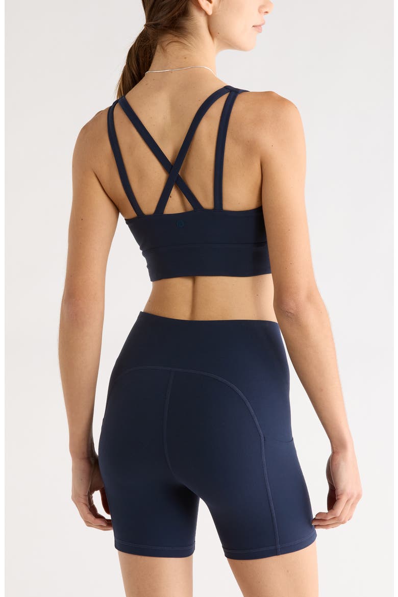 Studio Luxe Sweetheart Sports Bra, Alternate, color, NAVY SAPPHIRE