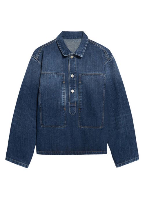 Fortela Fuego Stone Wash Denim Overshirt In Blue