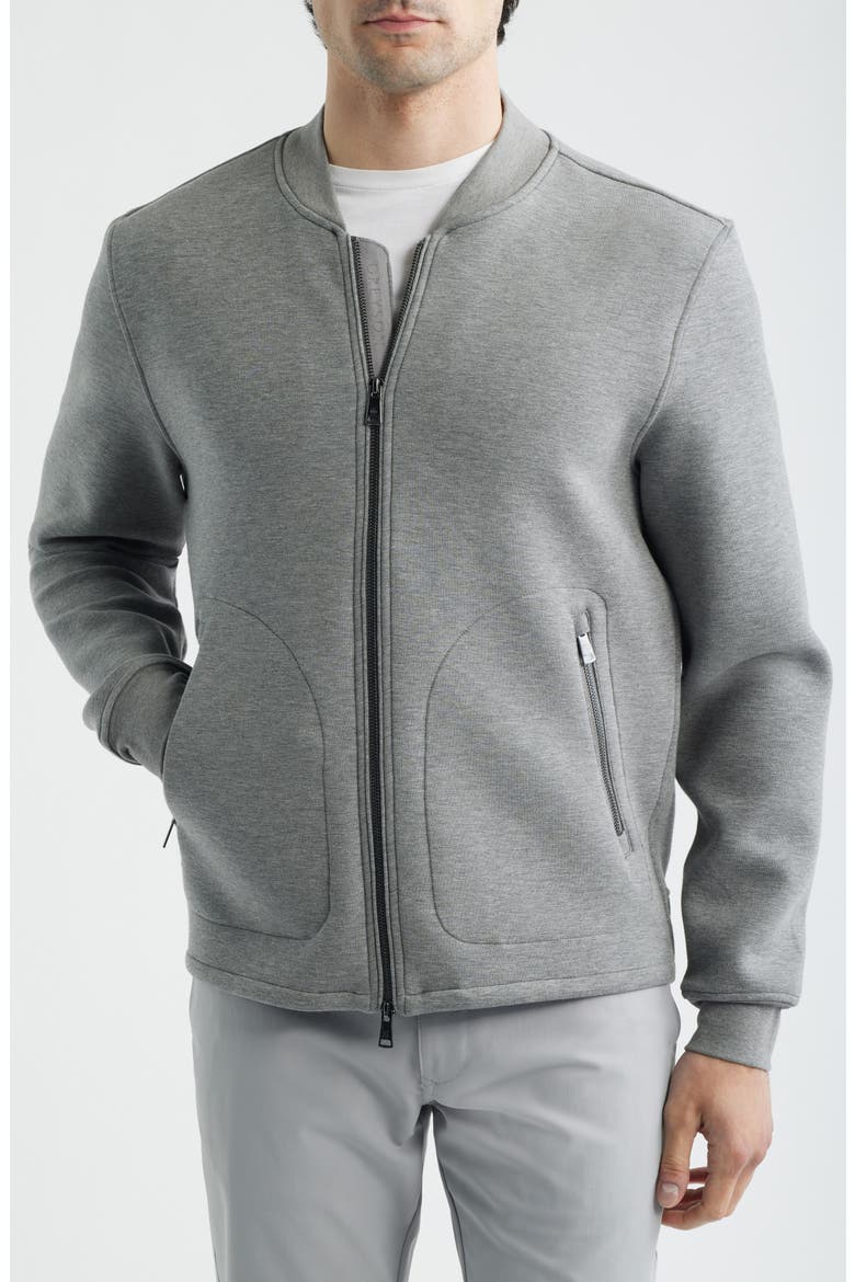 Calgary Luxe Bomber Jacket, Alternate, color, MEDIUM GREY HEATHER