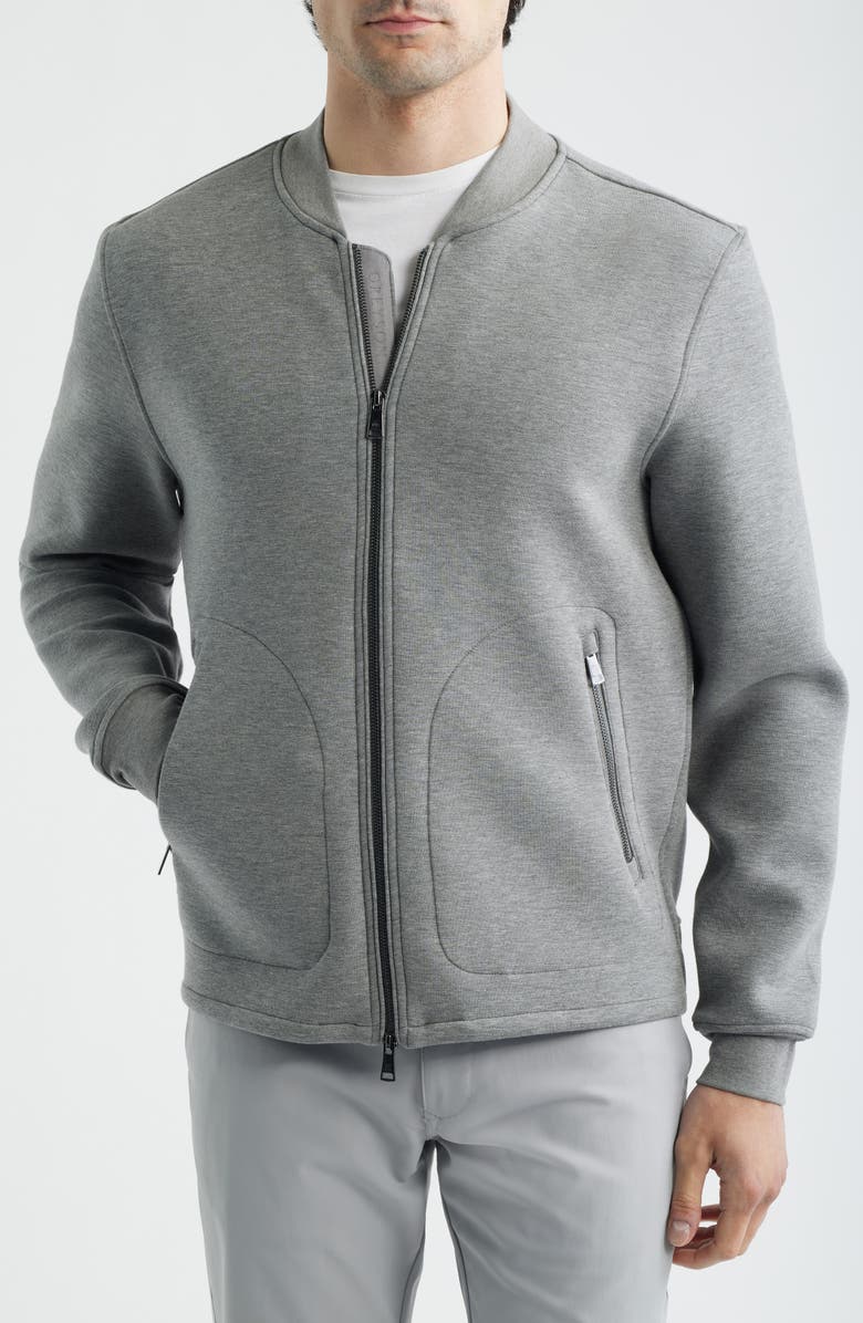 Greyson Calgary Luxe Bomber Jacket, Alternate, color, Medium Grey Heather