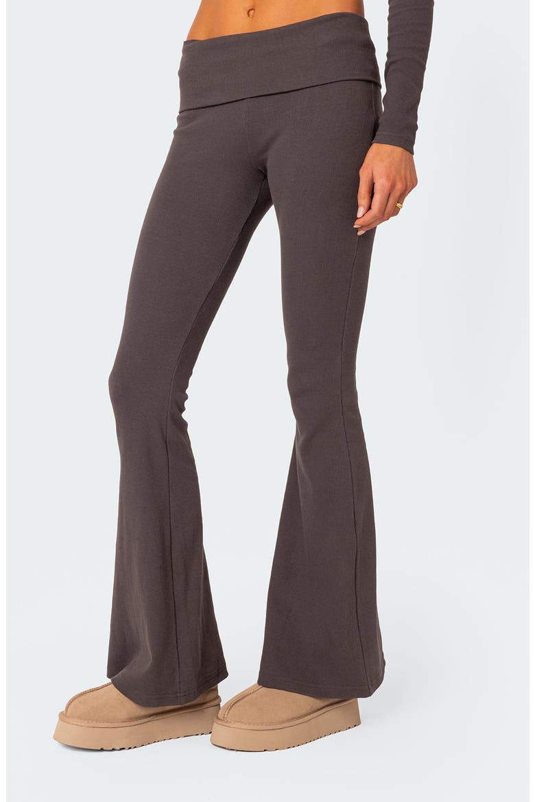 Coffee Break Rib Flare Leggings, Alternate, color, DARK-GRAY