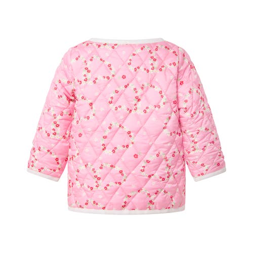 Rachel Riley Mini Daisy Bias Trim Jacket In Pink