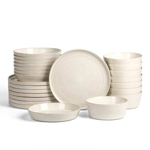 Claire Stoneware 24-Piece Dinnerware Set