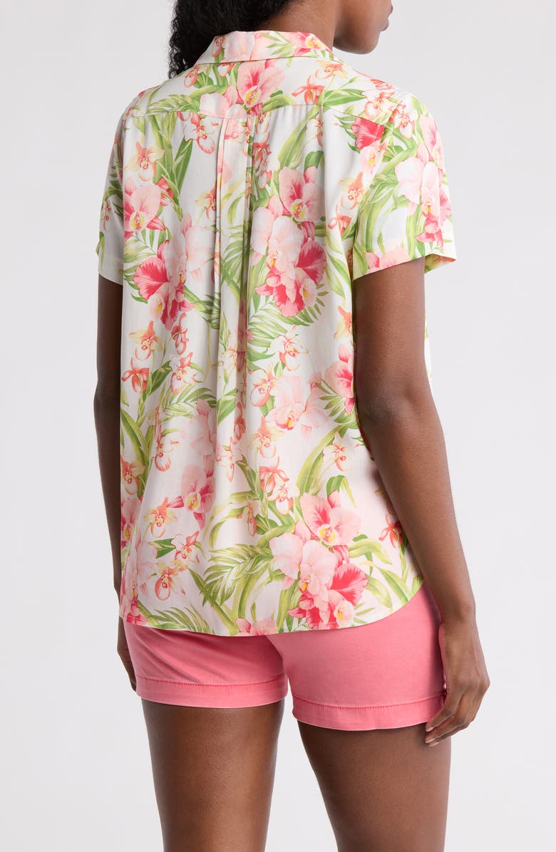 Tommy Bahama Fleur de Lei Talulla Silk Camp Shirt, Alternate, color, 