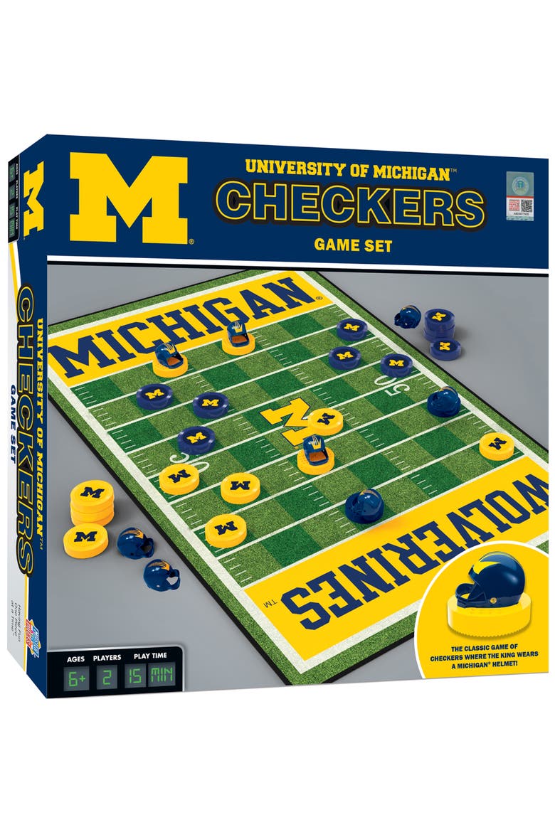Michigan Wolverines Checkers Board Game, Main, color, Multicolor