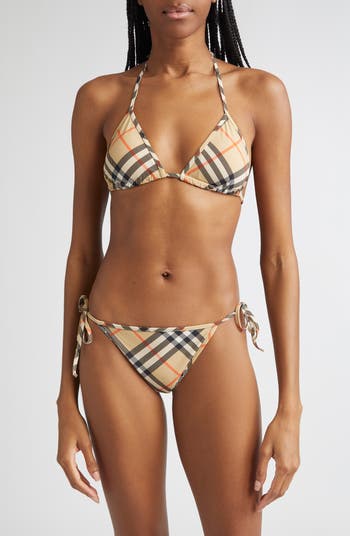 Burberry Check String Bikini Bottoms | Nordstrom
