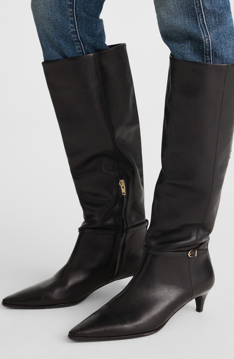 Madewell The Emilie Knee High Boot, Alternate, color, True Black