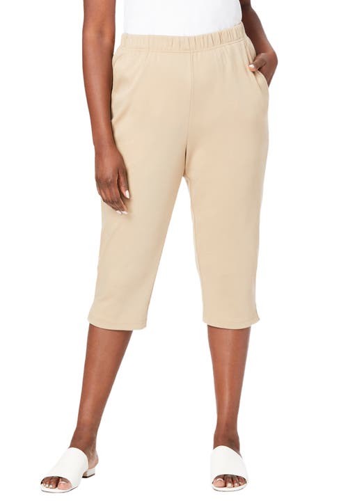 Jessica London Soft Ease Capri In Brown