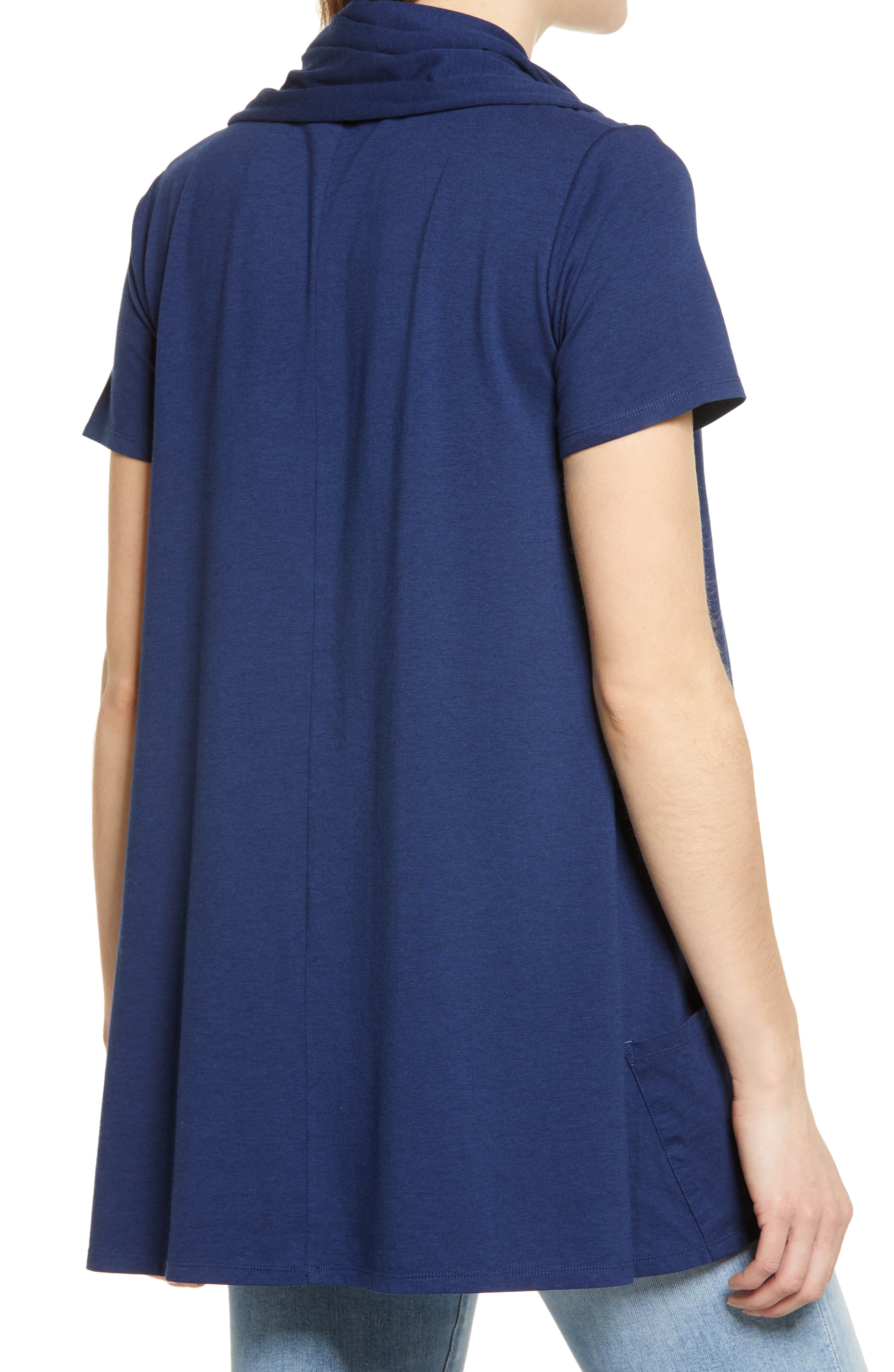 Convertible Scarf Lapel T-Shirt - image 2