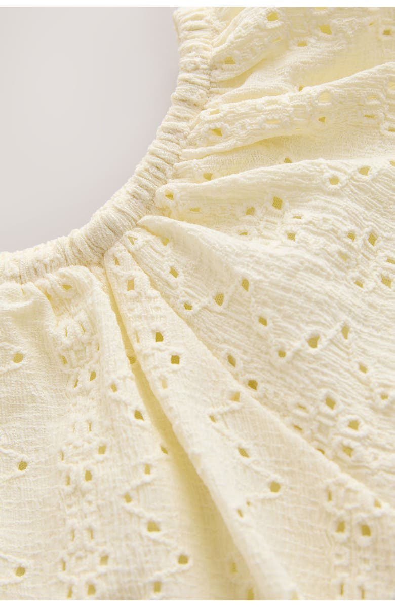 NEXT Kids' Broderie Top & Shorts Set, Alternate, color, Yellow