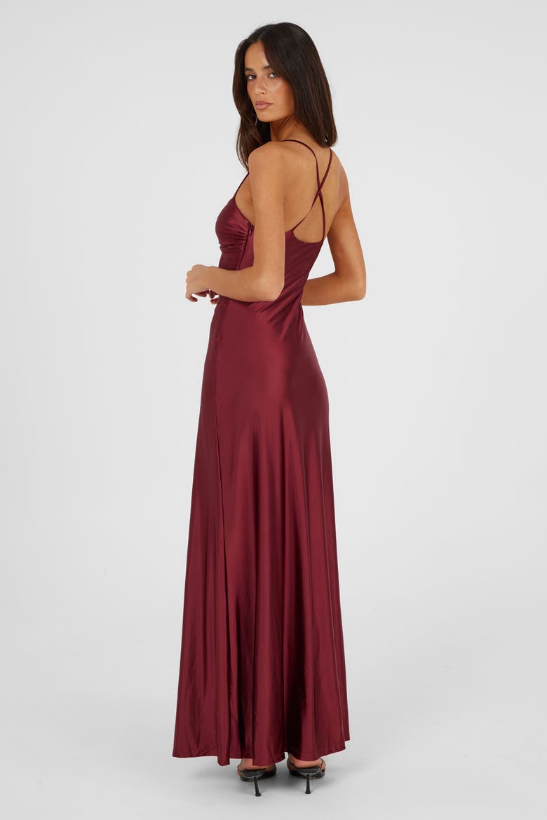 Georgette Maxi Dress, Alternate, color, Red
