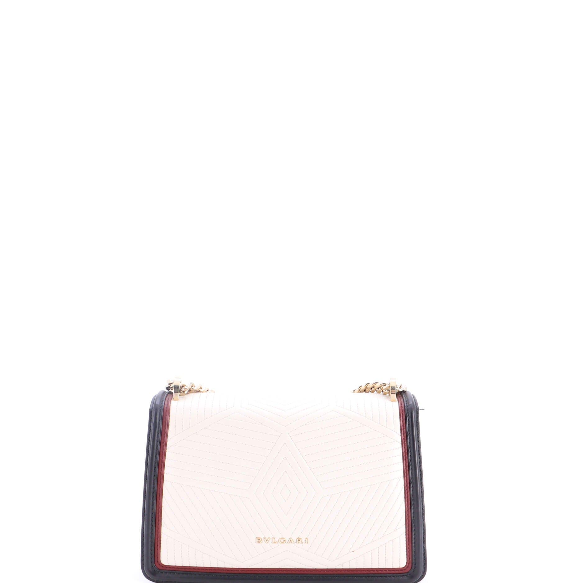 Serpenti Forever Shoulder Bag Quilted Leather Small, Alternate, color, White