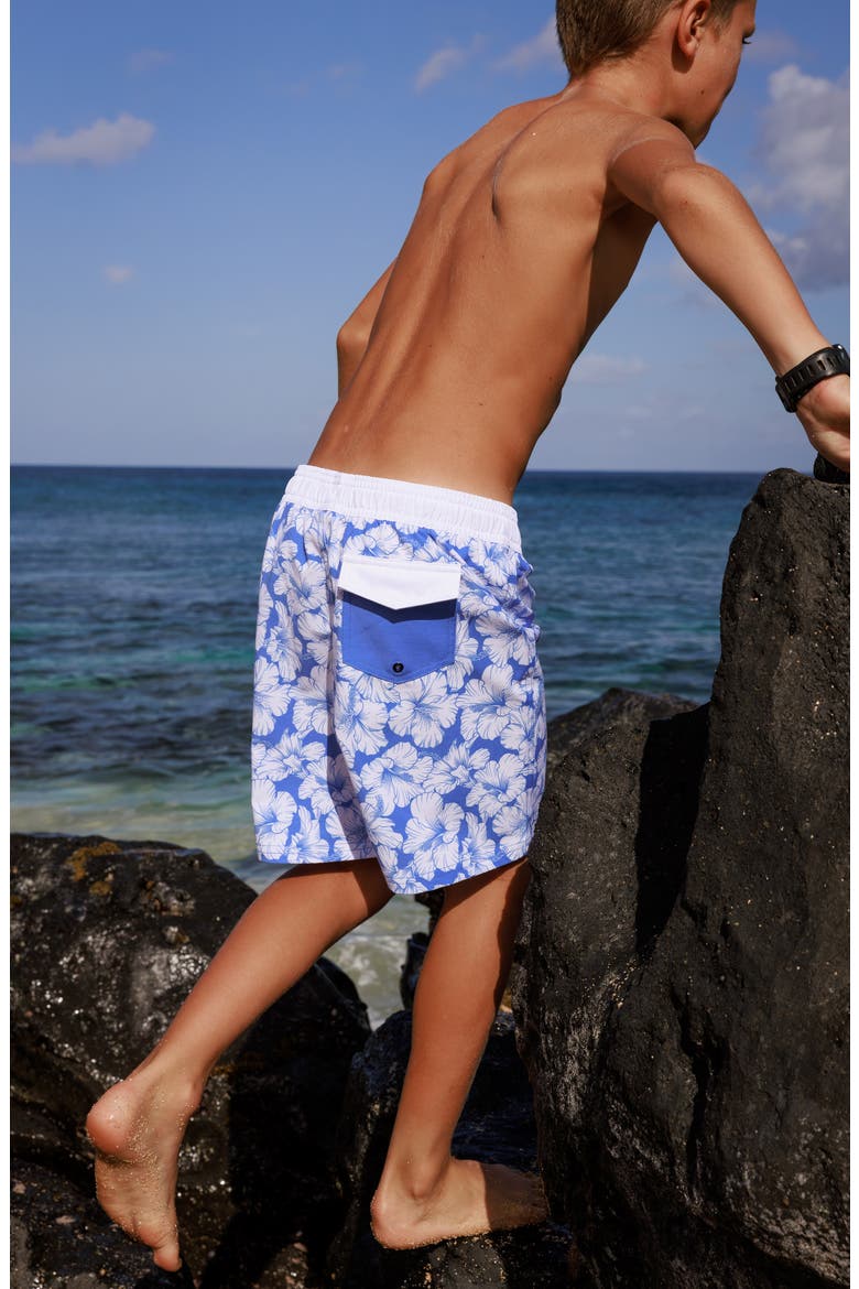 Kids' Marina Blue Board Shorts, Alternate, color, MARINA BLUE