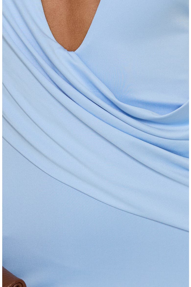 Nomani Ruched Halter Maxi Dress, Alternate, color, BABY BLUE
