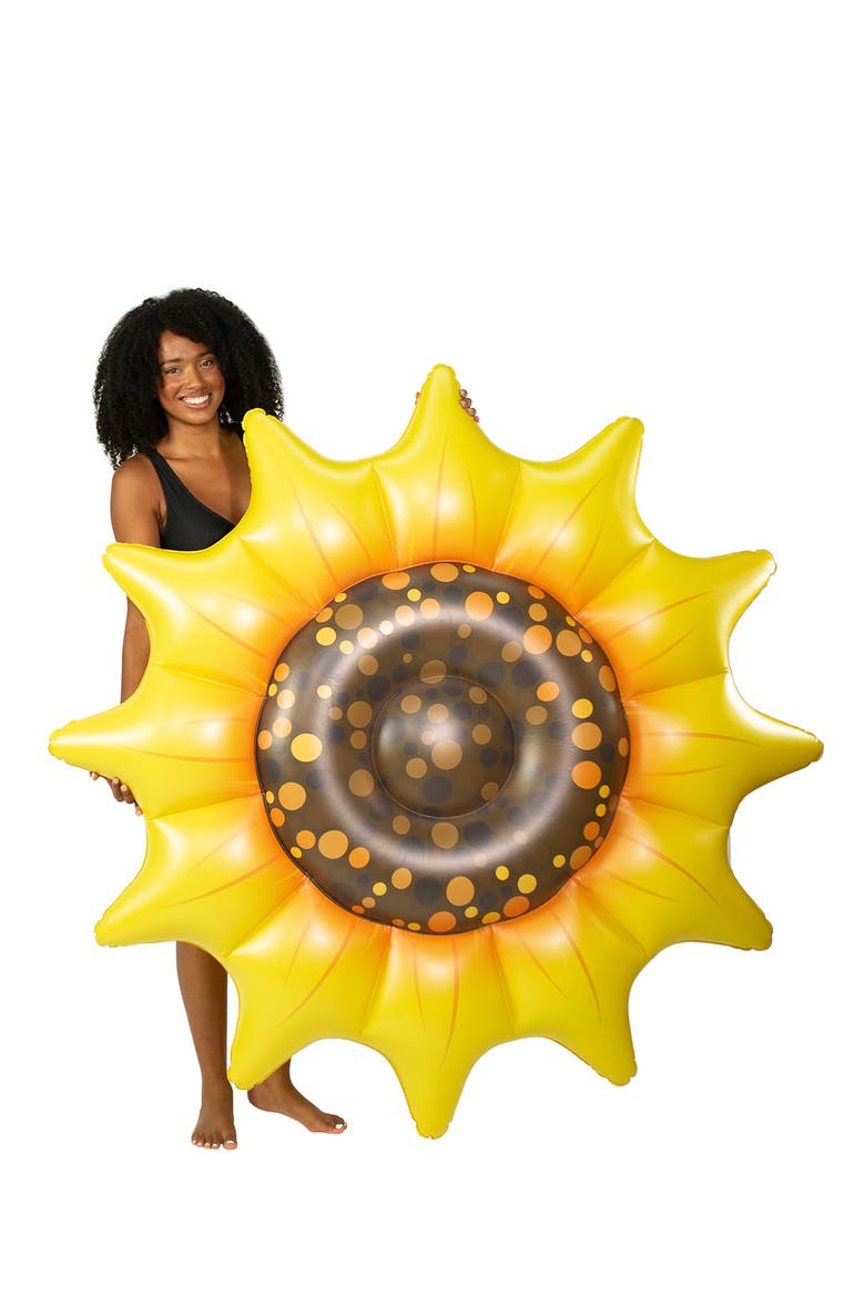 Sunflower Island Pool Float, Alternate, color, YELLOW