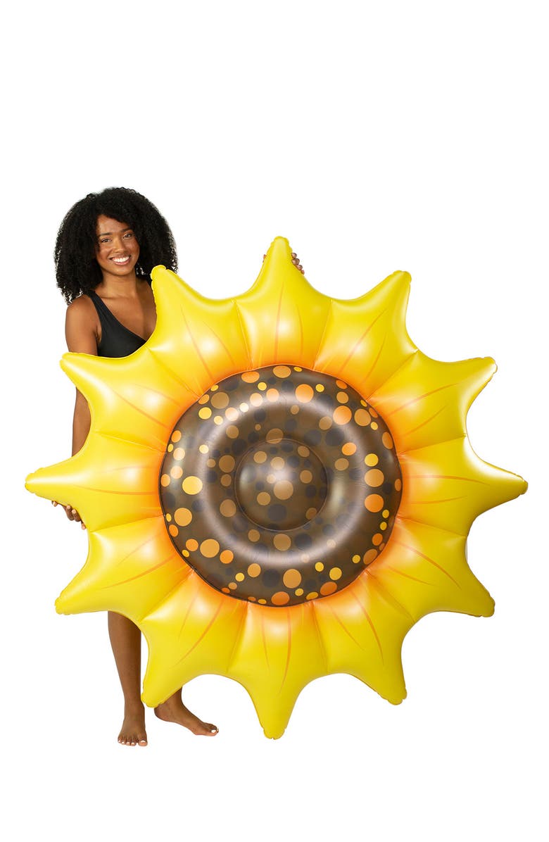 POOLCANDY Sunflower Island Pool Float, Alternate, color, Yellow