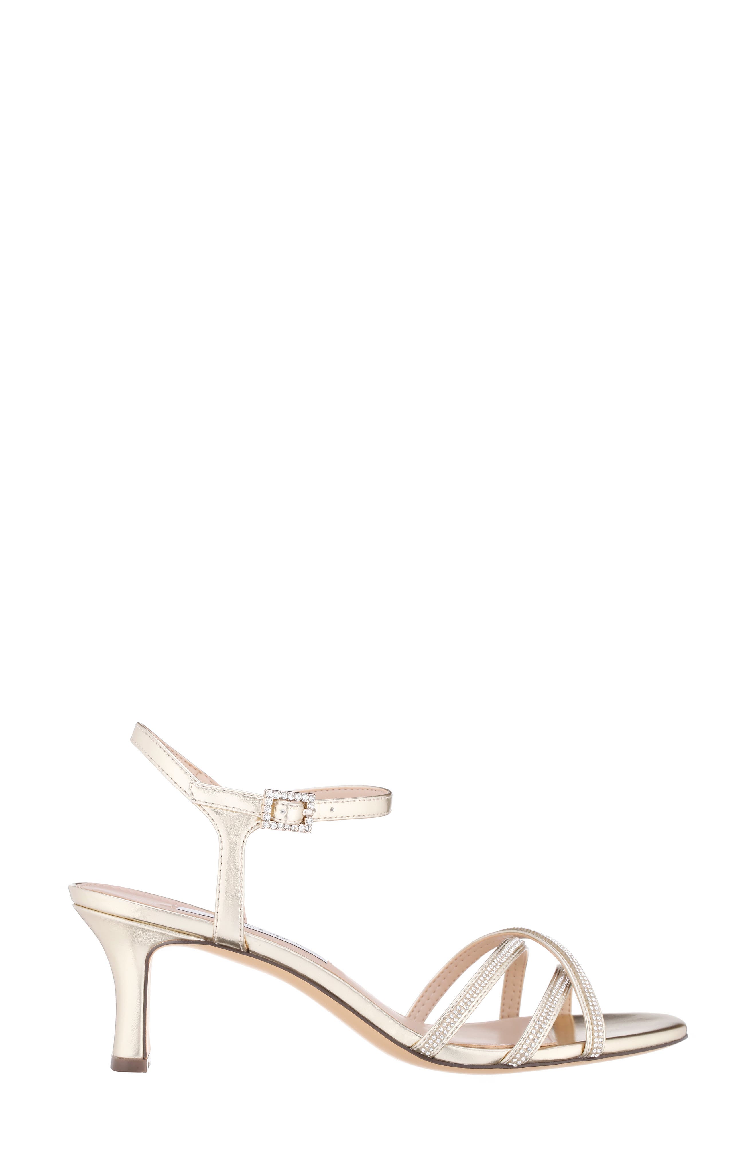 Bobby Embellished Ankle Strap Sandal, Alternate, color, PLATINO