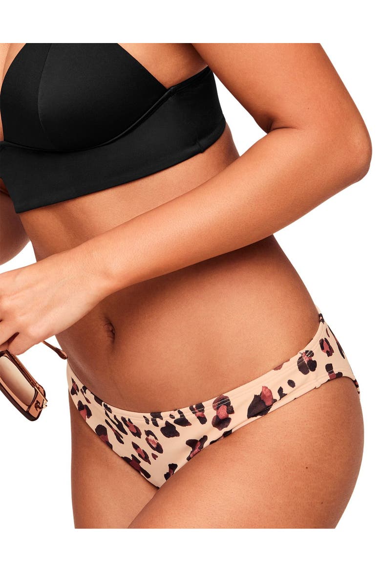 Nina Swimwear Panty, Alternate, color, Animal brown
