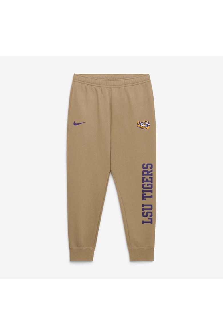 Men's Nike  Beige LSU Tigers Primetime Club Fleece Joggers, Main, color, Beige