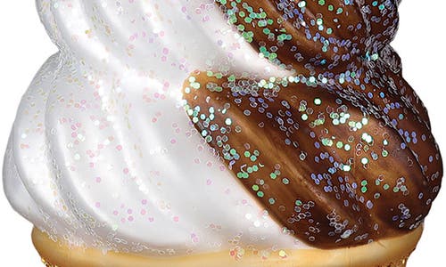Old World Christmas Chocolate Swirl Soft Serve Glass Ornament In Multi