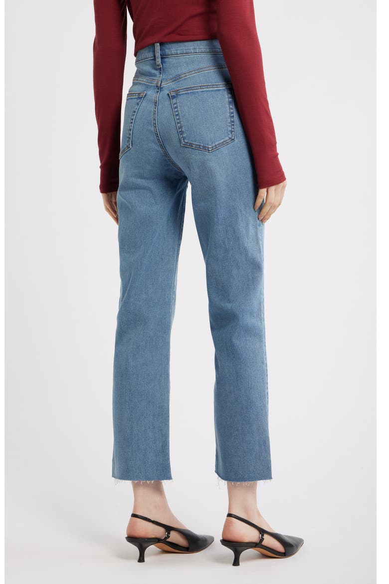 Le Sleek High Waist Ankle Straight Leg Jeans, Alternate, color, VEGA RAW AFTER