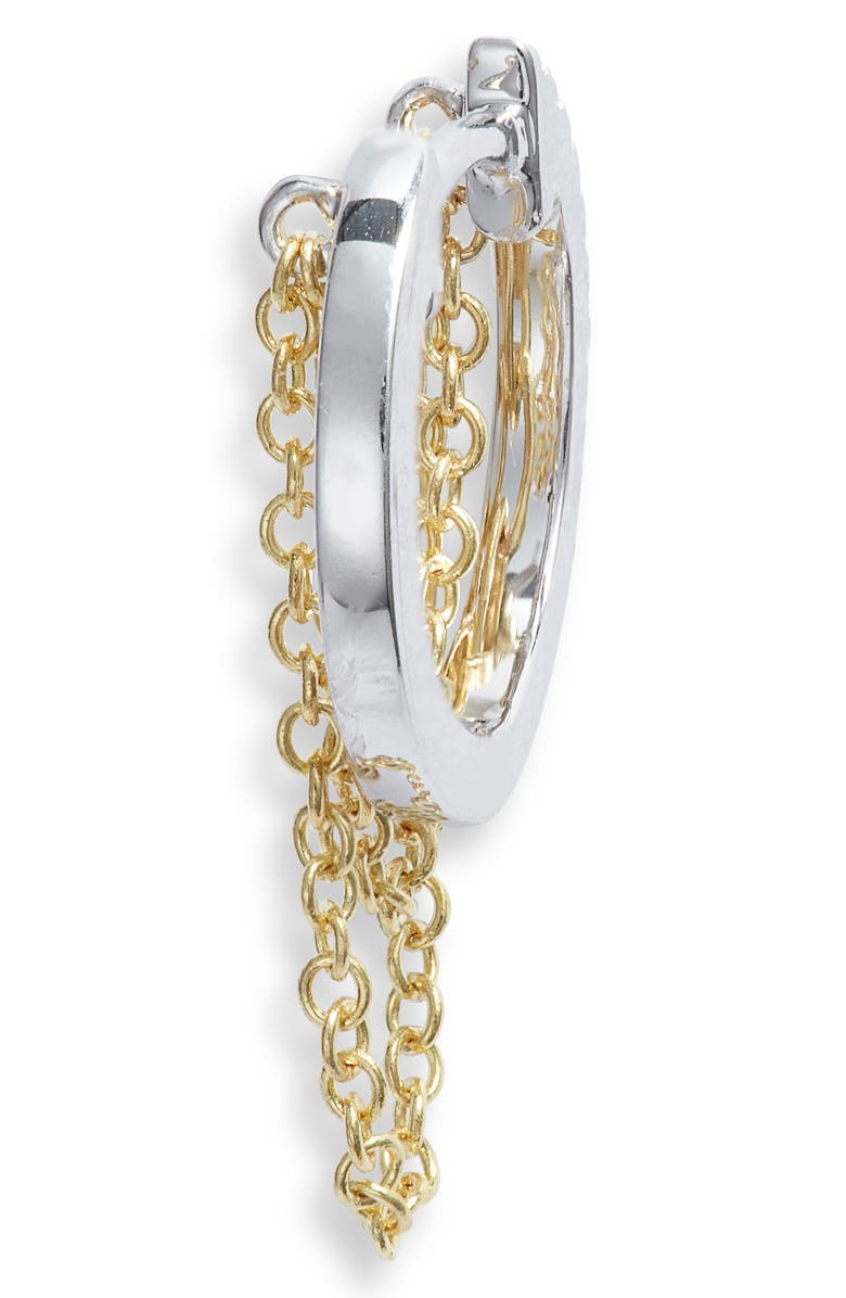 Meira T Chain Huggie Hoop Earrings, Alternate, color, 