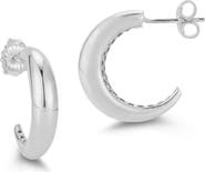 CHLOE AND MADISON Tapered Hoop Earrings
