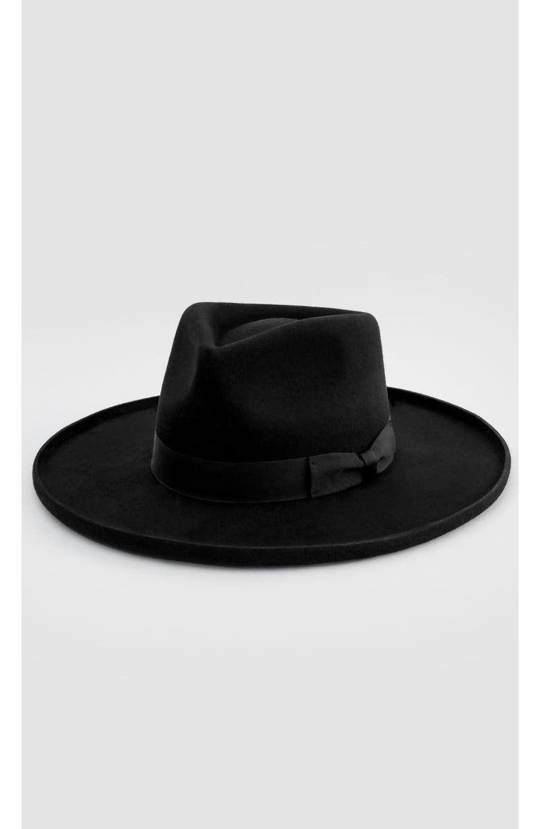 Born To Roam Galilee Rancher Fedora Hat, Main, color, Black